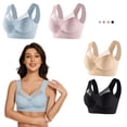 thumbnail image 1 of 4PC Women's Front Side Button Lace Edge Steel-ringless Sports Seamless Gathering Sports Adjustable Underwear, 1 of 5