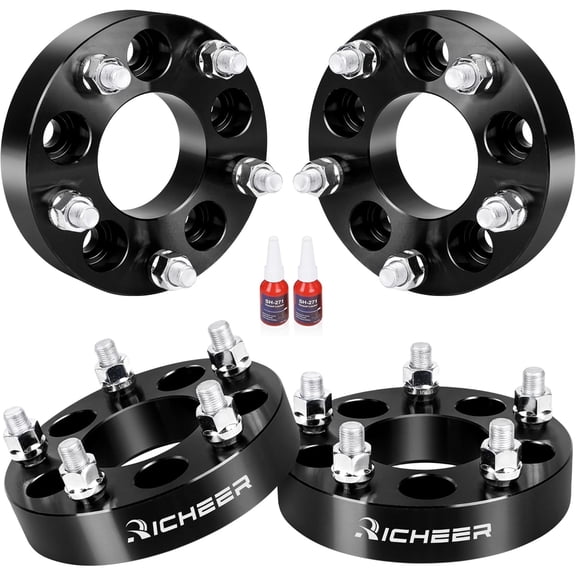 4PCS 1.25" 5x4.5 to 5x5 Wheel Adapters for JK JKU WK WJ XK Wheels on XJ KJ ZJ KK TJ YJ Vehicle, 5x127mm Wheel on 5x114.3mm Vehicle to Wheel Spacers with 1/2"-20 Studs