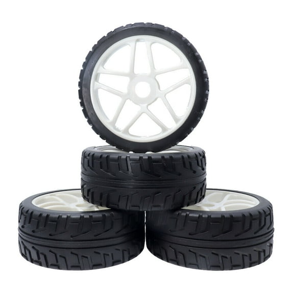 4PCS 1/8 RC On Road Tires Buggy Car Wheels Rim Hub Hex 17mm for 1:8 Off-road Car HSP HPI Kyosho Hobao Parts and Accessories