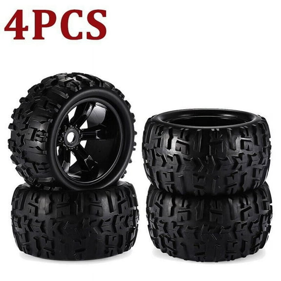 4PCS 1/8 Rc Wheels Tires Rubber Monster Truck Wheel Off-Road 150mm Tire Hex Rims 17mm Hub Plastic for HSP Traxxas Wltoys