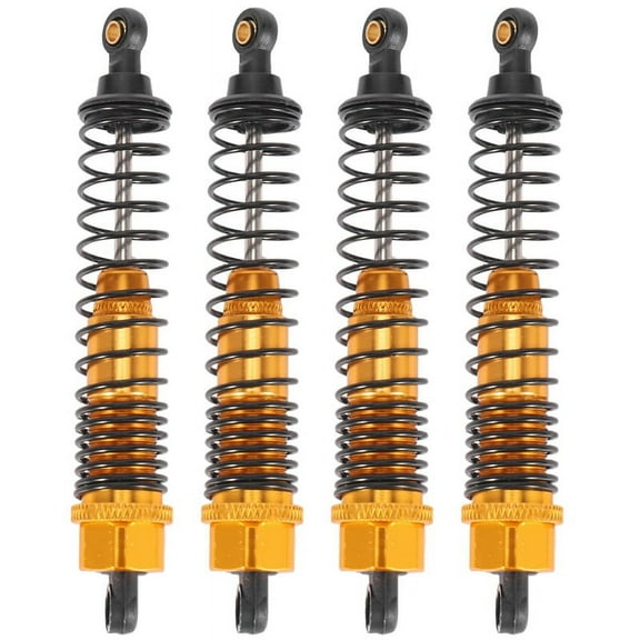 4PCS 108mm Aluminum Alloy,Front Rear Assembled Spring Damper Suspension for 1/10 RC Cars-Yellow