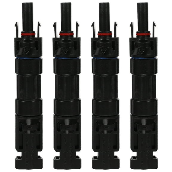 4PCS 10A Fuse Holder Protective Connector Photovoltaic Diode PPO Protection Connector (Black)