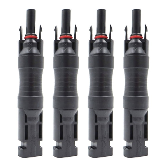 4PCS 10A Fuse Holder Protective Connector Photovoltaic Diode PPO Protection Connector (Black)