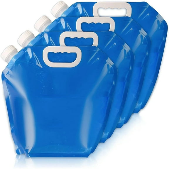 4PCS 10L Backpack Portable Drinking Water Tank, Water Bag for Camping, Water Pouch for Drinking Blue