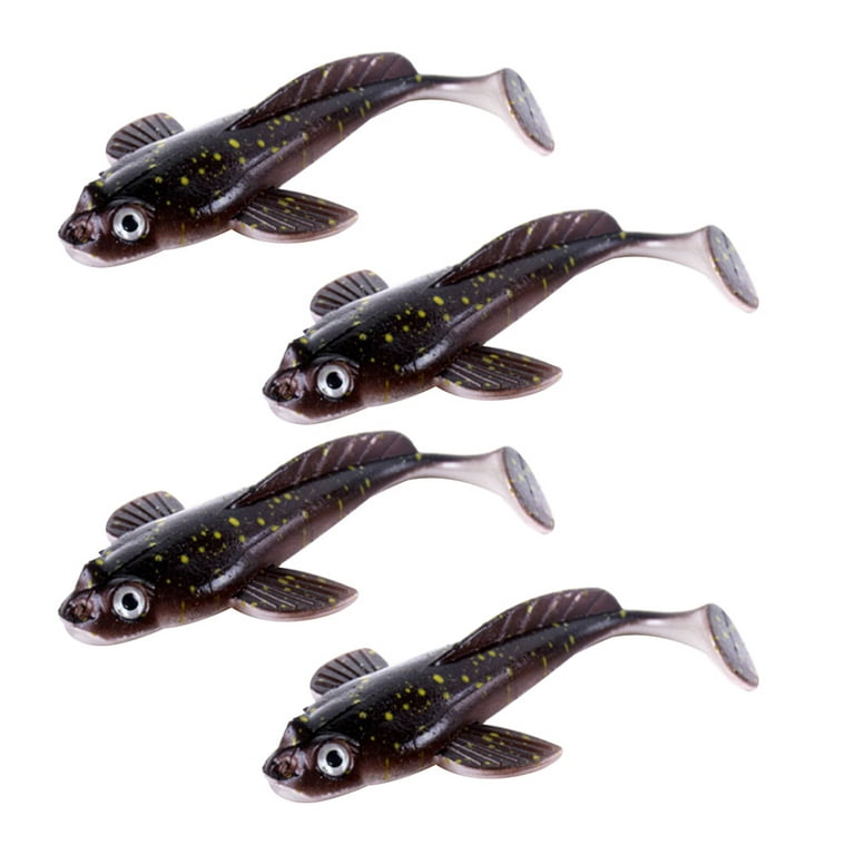 5 Piece Rubber Fish Set Fishing Lure Set Artificial Bait Bionic Fishing  Bait For Freshwater Brine Fishing Rubber Fish With Treble Hook For Pike  Perch