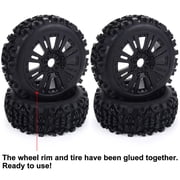 4PCS 120mm RC Car Off-road Car Buggy Wheel Rim & Tires Tyre for 1/8 ZD Racing Redcat Team Losi VRX HPI Kyosho HSP