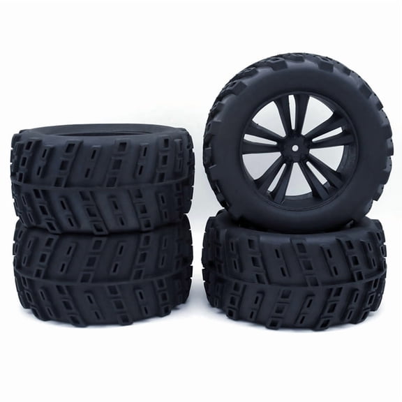 4PCS 125mm 1.9 Beadlock Wheel Rim Tire Set for 1/10 RC Crawler Car TRX4 RC-4WD D90 SCX10 II III ,A