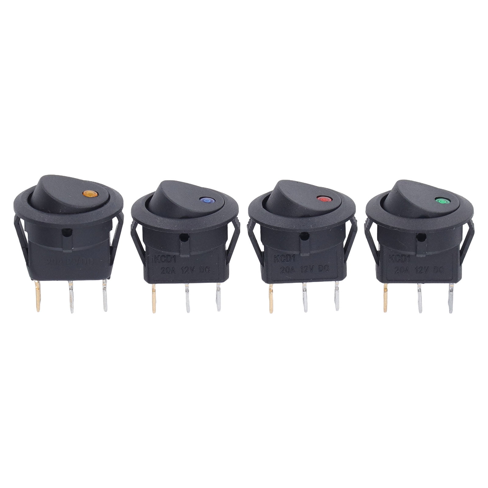 4PCS 12V Round Power Switches 3 Pin 2 Position LED Switch Boat Toggle