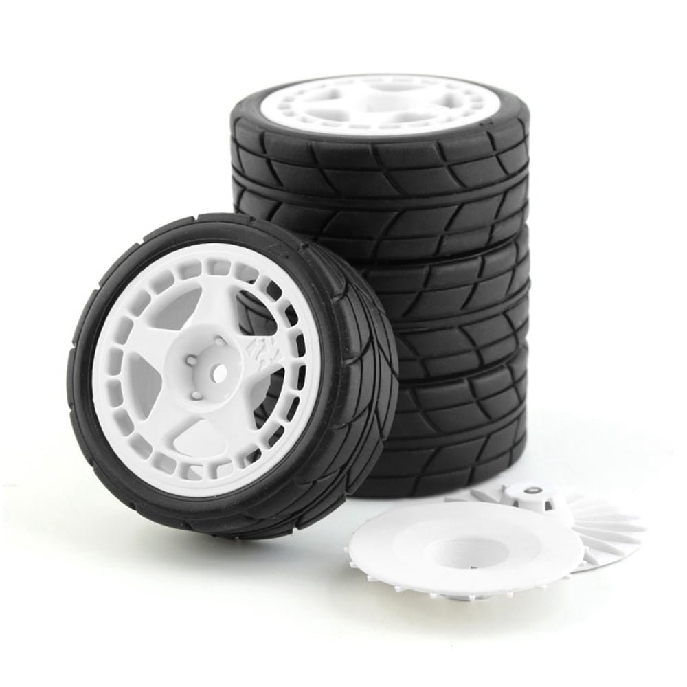 4PCS 12mm Hex 65mm Rubber Tire Wheel Tyres for XV-01 -01 -02 LC Racing ...