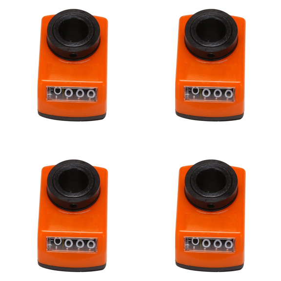 4PCS 14mm Position Indicator Counter 4-Digit Position Display Digital Position Indicator Machine Tool Industrial Counter,4 * Position indicator,Orange & black