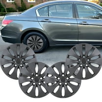 4PCS 16 inch Hubcaps for Honda Accord Sedan 2008-2012,Wheel Cover Replacement for Steel Wheels,Bolt-on Installation,Black Matte
