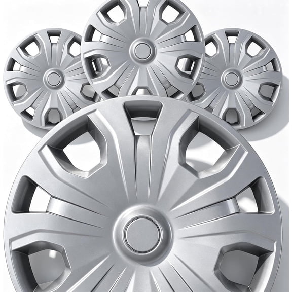 4PCS 16 inch Hubcaps Compatible for 2014-2023 Ford Transit Connect Snap-On Installation with retention rings, 16 inch Ford Steel Wheel Cover(Sliver Lacquer)