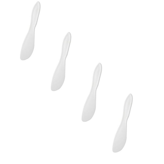 4PCS 17.7×3.5cm/6.97×1.38in Multipurpose Butter Spreader - Ergonomic Plastic Spatula for Spreading (Dishwasher Safe) - White