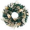 Pvc Leaves 4PCS 18 Inch Christmas Wreath, Gold,Leaf and Berry Holiday Wreath ...
