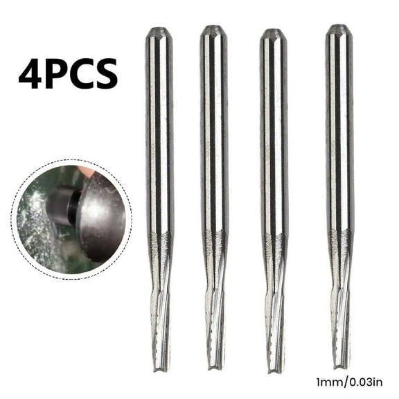 4PCS 1mm Automobile Windshield Repair Tool Car Glass Tapered Carbide Drill Bit Woodworking Machinery