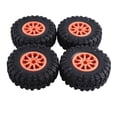 thumbnail image 1 of 4PCS 2.2 Inch Nylon Plastic Beadlock Wheel 4.72In/120mm Tire with 12mm Combiner Hex for 1/10 RC Rock Crawler ,Orange, 1 of 8