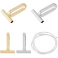 thumbnail image 1 of 4PCS 2 Colors Alloy Pin to Pendant Converter Brooch Converters with 1 Set 49.5cm Silicone Tube Hose for Changing Brooches Pins to Pendant for diy, 1 of 9