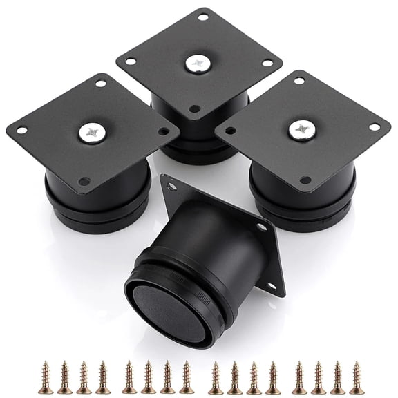 4PCS 2 Inch Stainless Steel Furniture Legs Feets Metal Cabinet Desk Legs, Adjust