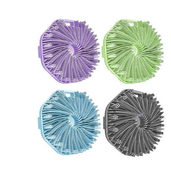4PCS 2025 New Silicone Body Scrubber, Premium Soft Shower Bath Brush The Sud Bud, Gentle Exfoliating Scrubbies for All Skin Types (Medium)