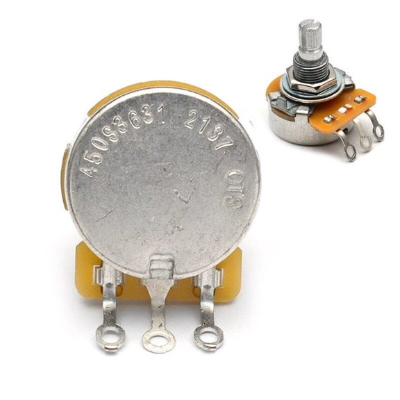4PCS 250k/500k Brass/Aluminum Shaft Volume Tone Potentiometers CTS Pots Log A or Linear for Electric Guitars
