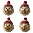 thumbnail image 1 of 4PCS 3.15Inch Woodland Creature Christmas Ornaments,Cozy Forest Animal Acorn Decor,Rustic 2D Acrylic Hanging Figurines for Xmas Tree,Nature-Themed Home Party Décor for Animal Lovers & Families, 1 of 4