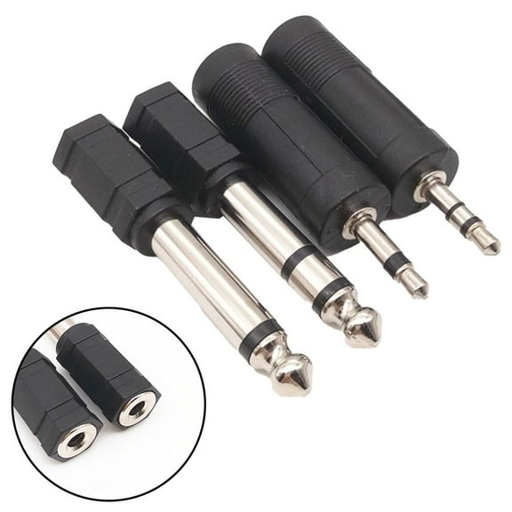4PCS 3.5mm to 6.35mm Stereo Headphone Adaptor Connector Converter 6.3mm 1/4 Inch