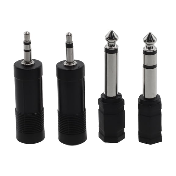 4PCS 3.5mm to 6.35mm Stereo Headphone Adaptor Connector Converter 6.3mm /4 Inch