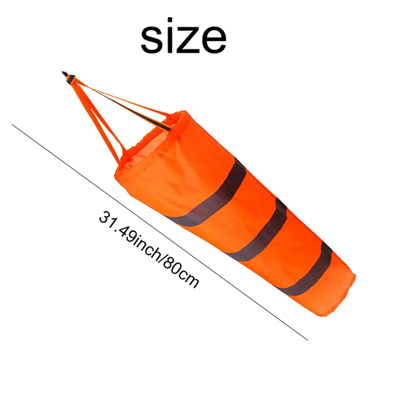 4PCS 30 Inch Windsock Wind Direction Measurement Sock Bag with Reflective Belt for Outdoors Airport Farm & Park