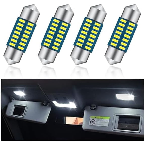 4PCS 3014 LED Interior Car Lights,High Brightness 31mm LED Bulb for Map/Trunk/Dome Light,Car Accessories Festoon LED Bulb for Interior Lights Replacement DE3175,DE3021,DE3022 (31mm) 31mm 31mm