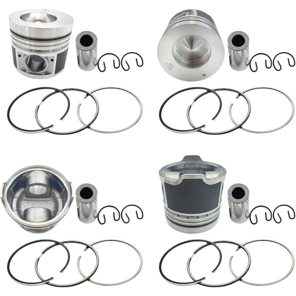 4PCS 3044 Piston+Piston Rings 32A17-03100 for Caterpillar CAT 3044 Engine 236B 262C 246B 246C 252B Steer Loader For Mitsubishi S4S S4SD S4S-IDI Engine STD 3044 piston ring set Piston