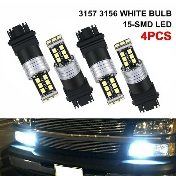 4PCS 3157 LED White Daytime Running Light Bulb DRL for Chevy Silverado 1500 00-07