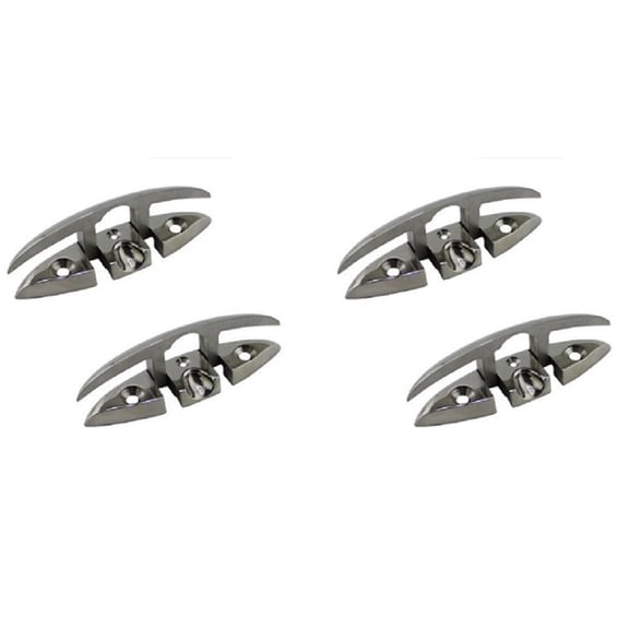 4PCS 316 Stainless Steel Folding Cleats Pull Flip Up Folding Cleat 5 Inch Manufactures Heavy Duty