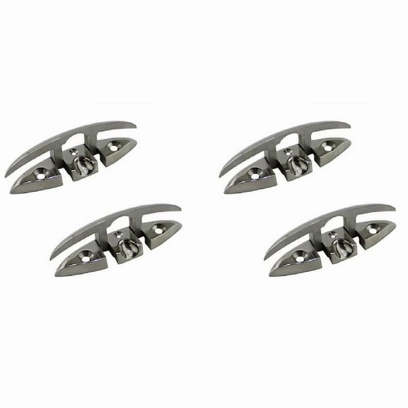 4PCS 316 Stainless Steel Folding Cleats Pull Flip Up Folding Cleat 5 Inch Manufactures Heavy Duty