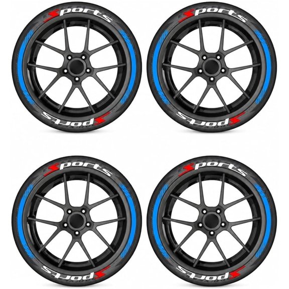 4PCS 3D Tire Lettering Stickers, Waterproof Universal Wheel Decals for Car, Sport Lettering Wheels Rim Emblem for All Vehicles, Personality Cars Aufkleber Decor