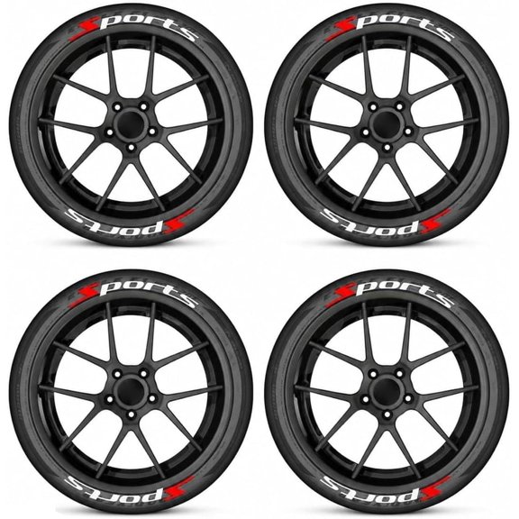 4PCS 3D Tire Lettering Stickers, Waterproof Universal Wheel Decals for Car, Sport Lettering Wheels Rim Emblem for All Vehicles, Personality Cars Aufkleber Decor