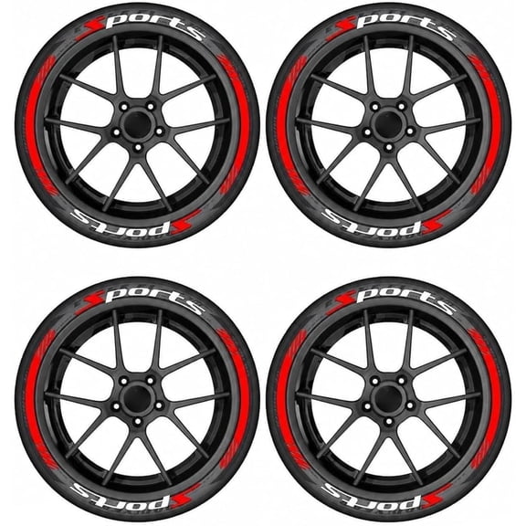 4PCS 3D Tire Lettering Stickers, Waterproof Universal Wheel Decals for Car, Truck, SUV & Motorcycle, Raised Rubber Sidewall Letter Stickers, DIY Rim Exterior Decoration