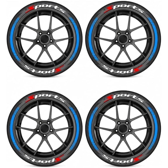 4PCS 3D Tire Lettering Stickers, Waterproof Universal Wheel Decals for Car, Truck, SUV & Motorcycle, Raised Rubber Sidewall Letter Stickers, DIY Rim Exterior Decoration