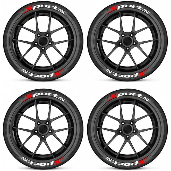 4PCS 3D Tire Lettering Stickers, Waterproof Universal Wheel Decals for Car, Truck, SUV & Motorcycle, Raised Rubber Sidewall Letter Stickers, DIY Rim Exterior Decoration