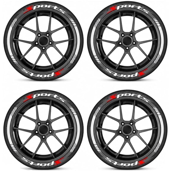 4PCS 3D Tire Lettering Stickers, Waterproof Universal Wheel Decals for Car, Truck, SUV & Motorcycle, Raised Rubber Sidewall Letter Stickers, DIY Rim Exterior Decoration