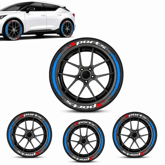 4PCS 3D Tire Lettering Stickers, Waterproof Universal Wheel Sidewall Decals, Sport Lettering Wheel hub Stickers Decorative Stickers, Raised for SUV Sedan Truck Personality Décor