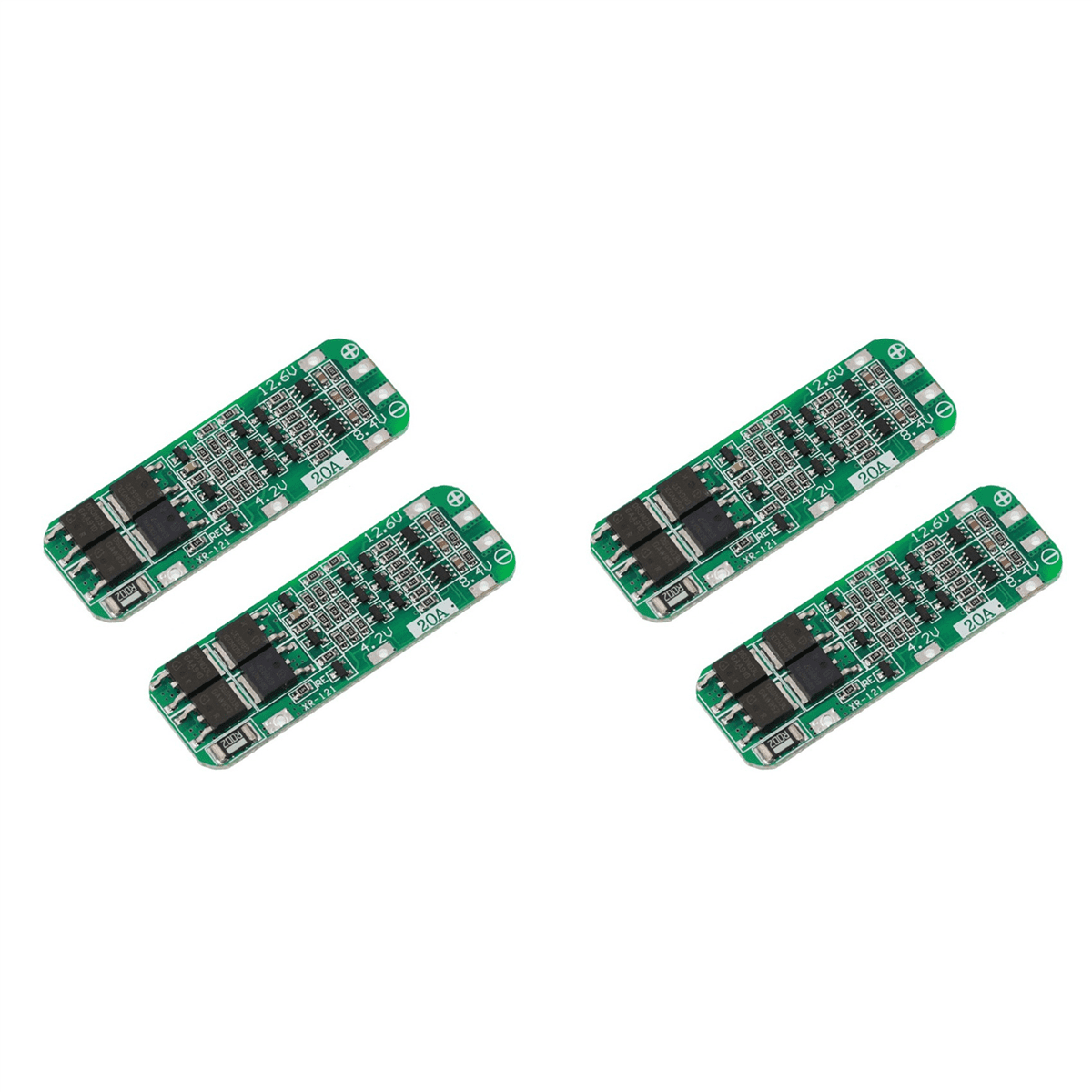 4PCS 3S 20A Lithium Battery 18650 Charger PCB BMS Protection Board
