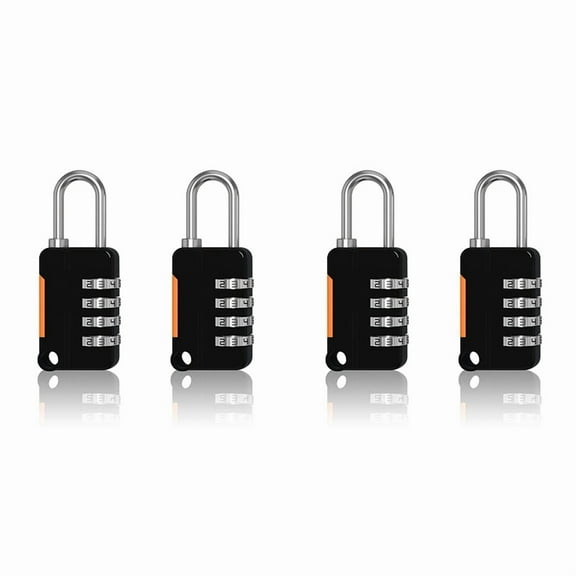 4PCS 4 Digit Number Combination Pad Lock Padlock Outdoor Waterproof Lock Suitcase Luggage Security Coded Lock