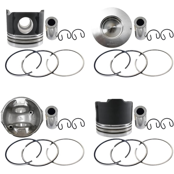 4PCS 4M50 Piston + Piston Rings For Mitsubishi 4M50 4M50T Engine Parts piston Combustion Chamber 60.5mm STD 4M50 piston Rings set Piston ME222983