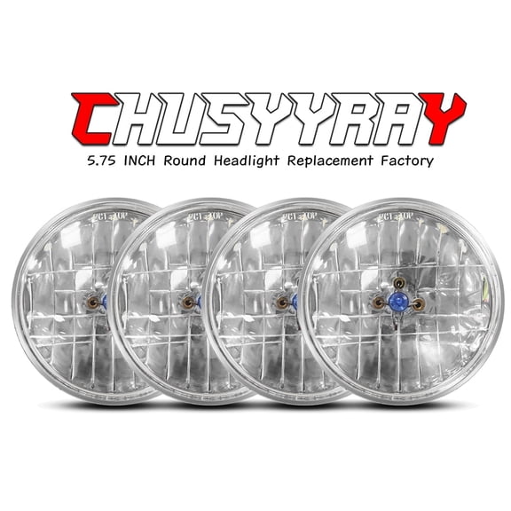 CHUSYYRAY 5 3/4" Round LED Headlights for Chevy Corvette C3 1968-1982, Hi/Lo Beam Sealed Beam Replacement, IP67 Plug and Play 4PCS