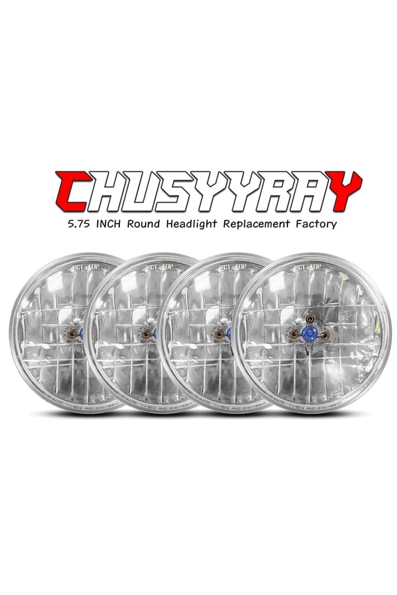5 3/4" Round LED Headlights for Chevy Corvette C3 1968-1982, Hi/Lo Beam Sealed Beam Replacement, IP67 Plug and Play 4PCS