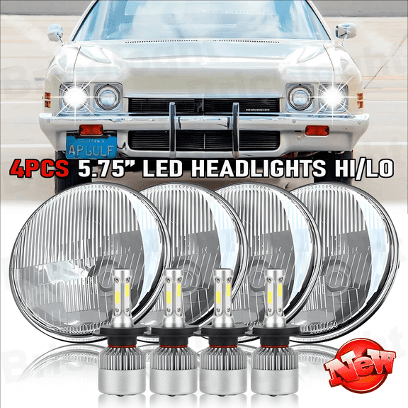 4PCS 5.75" 5-3/4" H5001 H5006 LED Projector Headlights For Chevy Corvette Impala