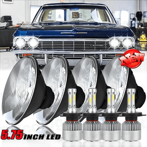 4PCS 5.75" 5-3/4 inch Round LED Headlights Hi-Lo for Ford 500 1962-1974 Galaxie