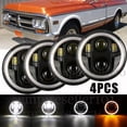 thumbnail image 1 of 4PCS 5.75'' Inch LED Headlights DRL for GMC C15/C1500 C25/C2500 C35/C3500 Pickup, 1 of 9