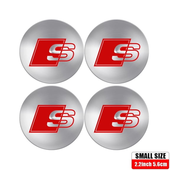 4PCS 56/60/65/68mm Car Wheel Hub Caps Emblem Badge Sticker Decoration for Audi RS S A3 A4 B8 8P 8V A6 C7 A5 Q5 B7 B6 B9 Q7 A1 A7