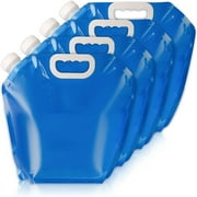 4PCS 5L Backpack Portable Drinking Water Tank, Water Bag for Camping, Water Pouch for Drinking Blue